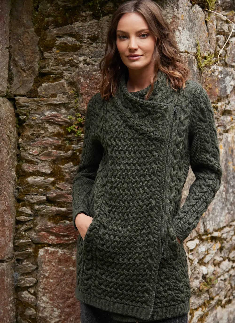 Kitty Aran Biker Coatigan