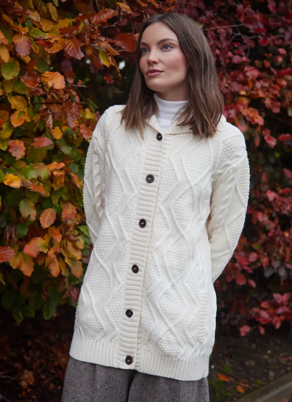 Hannah Hooded Button Cardigan 