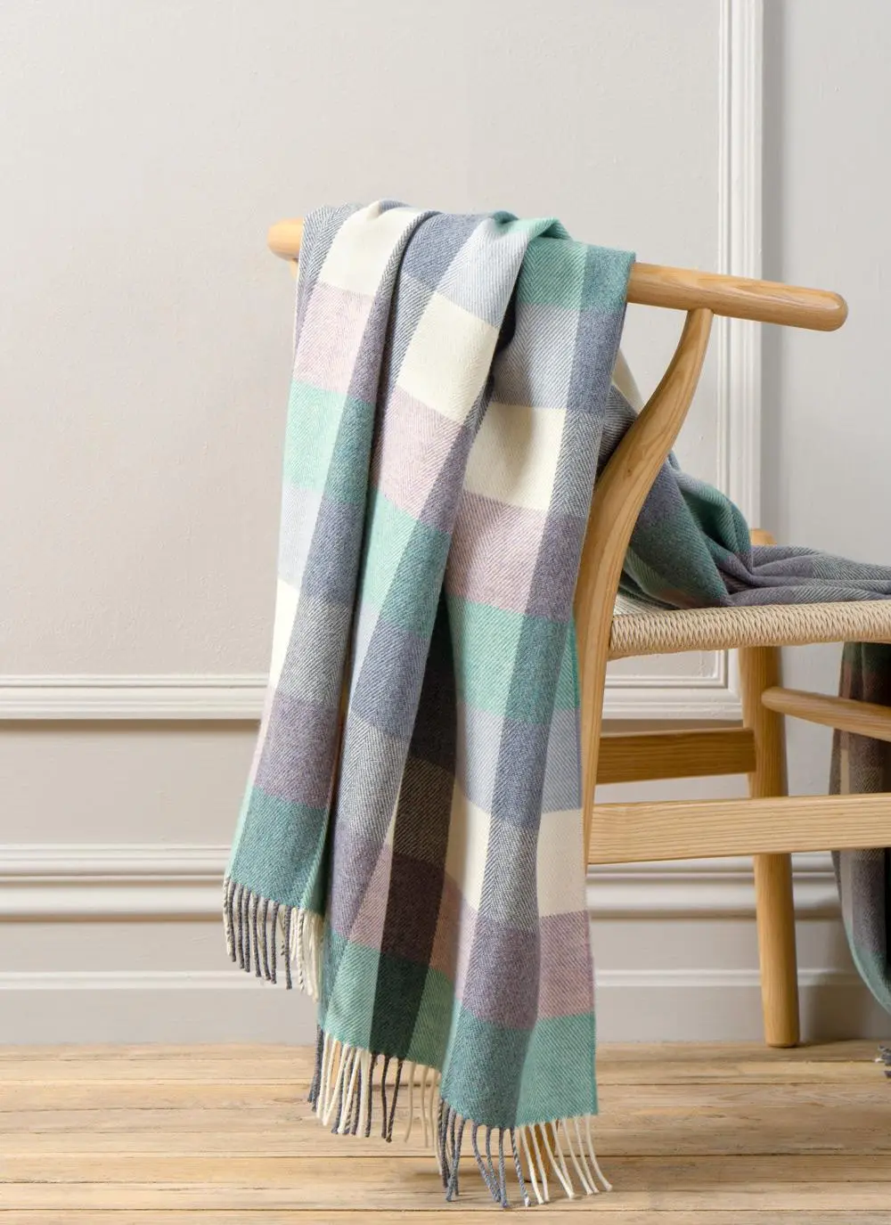 Wild Water Mint Supersoft Lambswool Throw