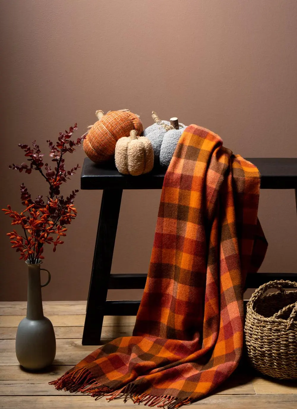 Pumpkin Spice Soft Lambswool Throw