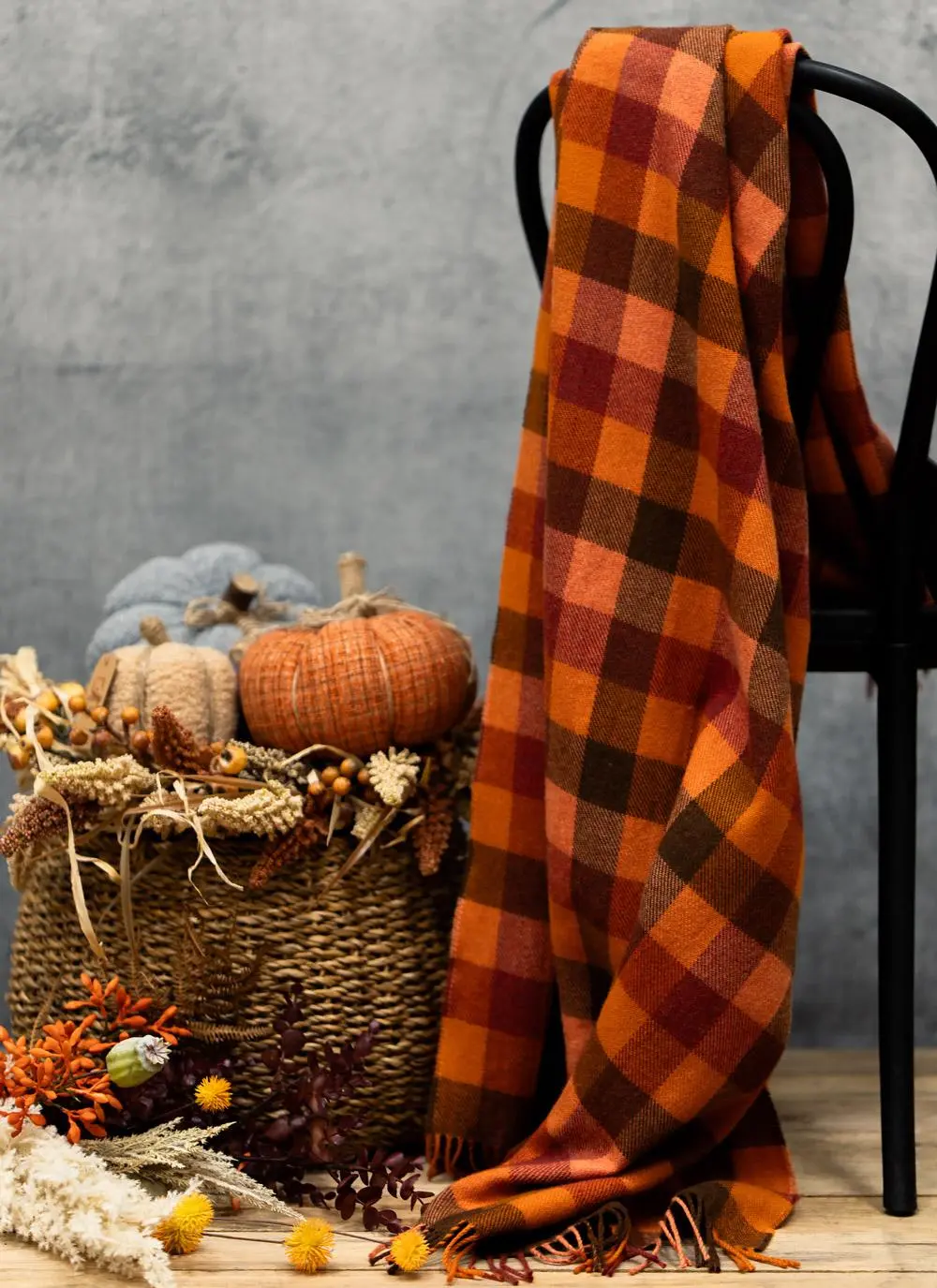 Pumpkin Spice Soft Lambswool Throw