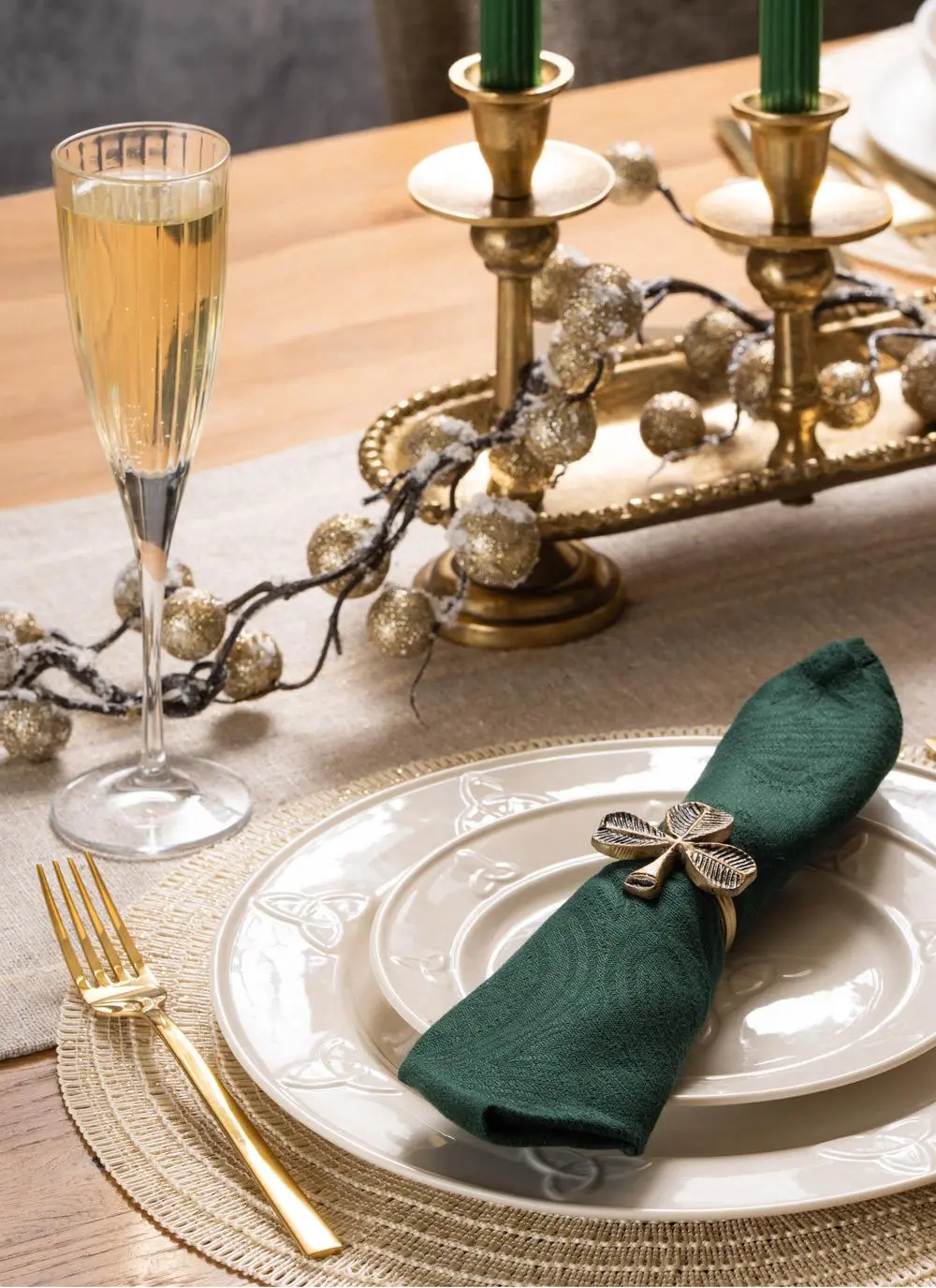 Shamrock Napkin Rings Set of 4