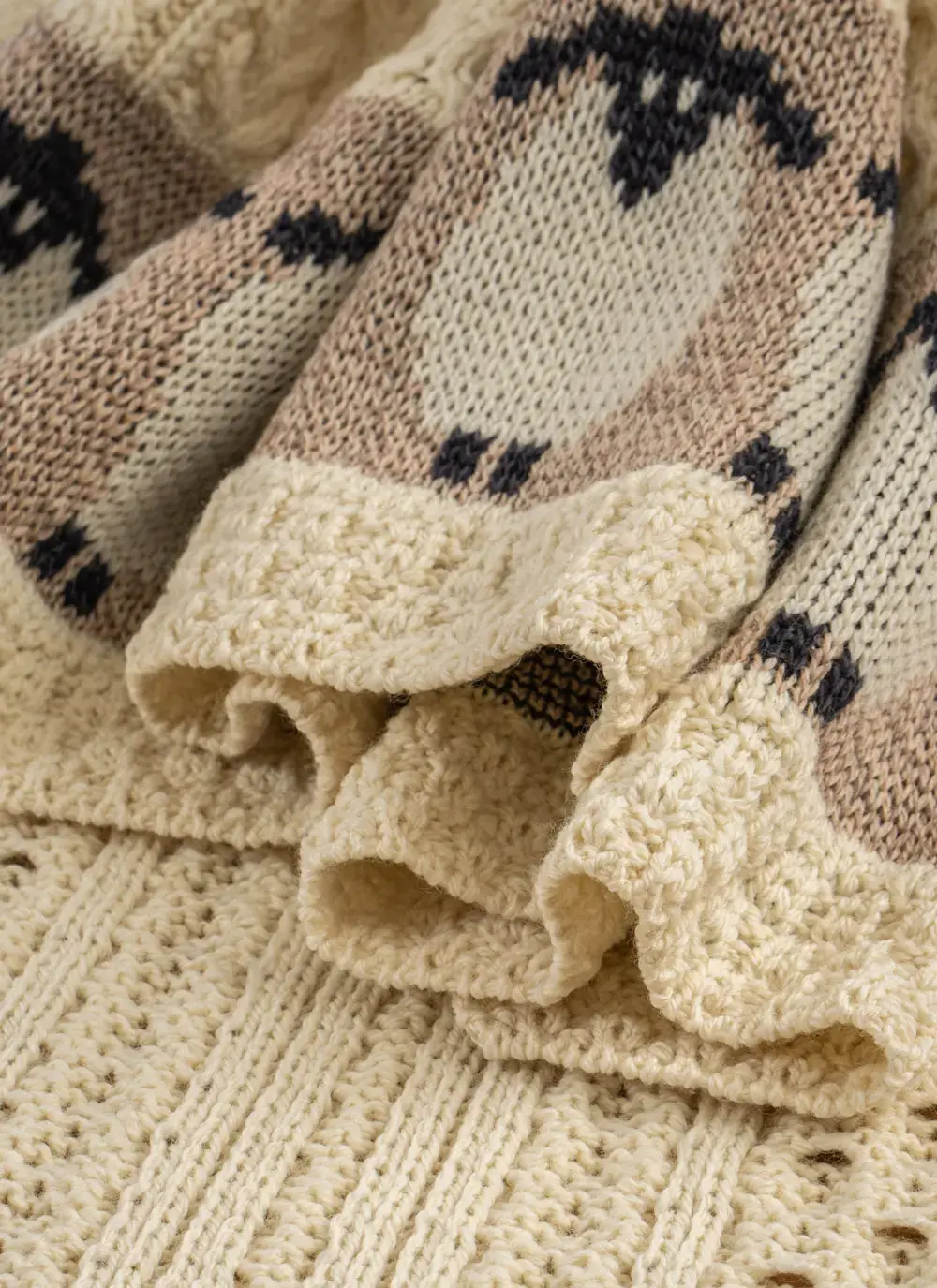 Merino Sheep Border Aran Throw