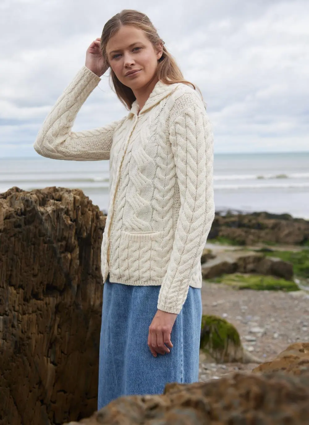 Supersoft Merino Wool Cable Cardigan