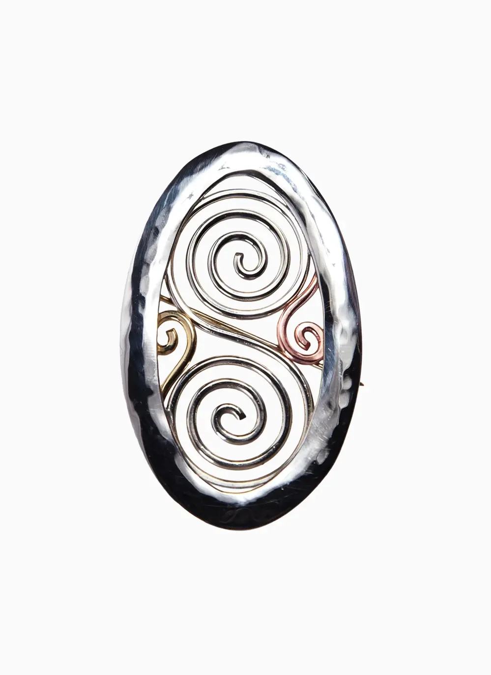 Brass copper alpaca silver Equinox Brooch