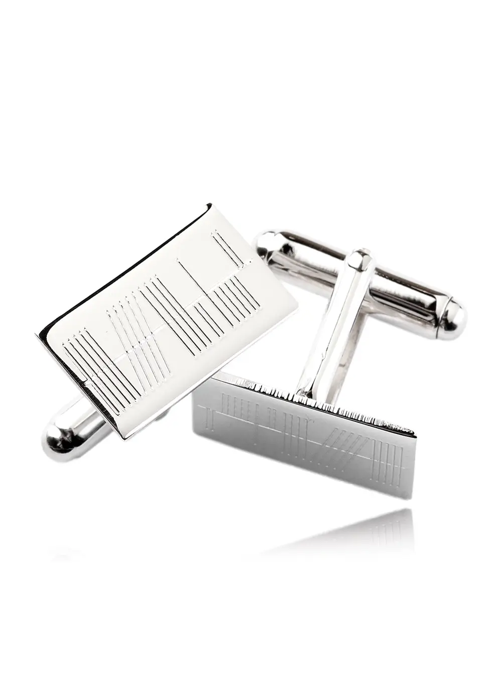 Personalized sterling silver ogham cufflinks