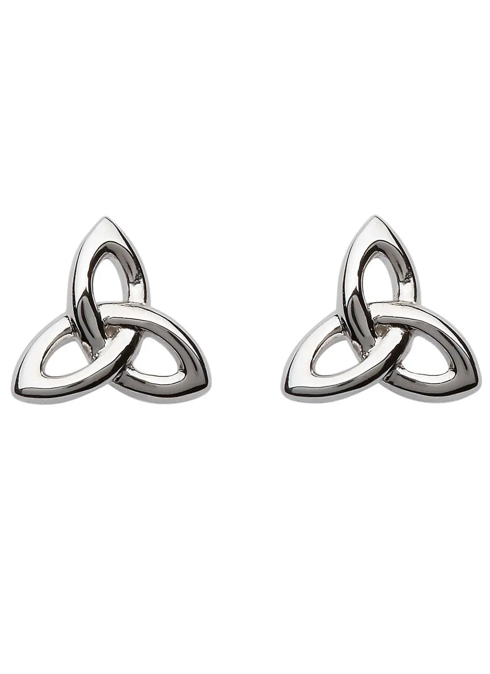 Sterling Silver Celtic Trinity Knot Stud Earrings 