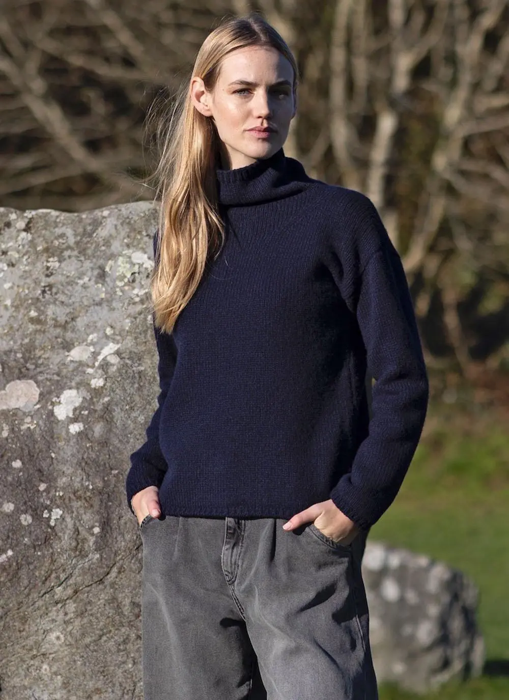 Funnel Neck Slouchy Sweater