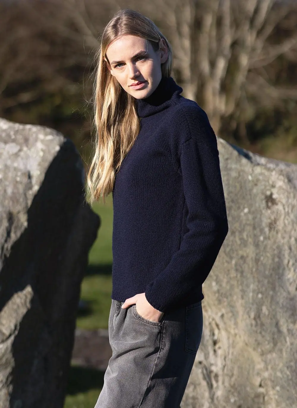 Funnel Neck Slouchy Sweater