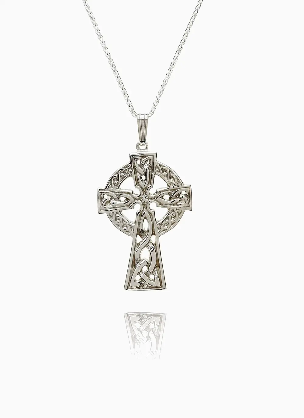 Sterling Silver Traditional Large Celtic Cross Pendant 