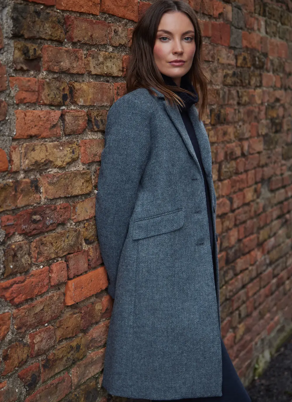 Irish Tweed Mid-Length Coat