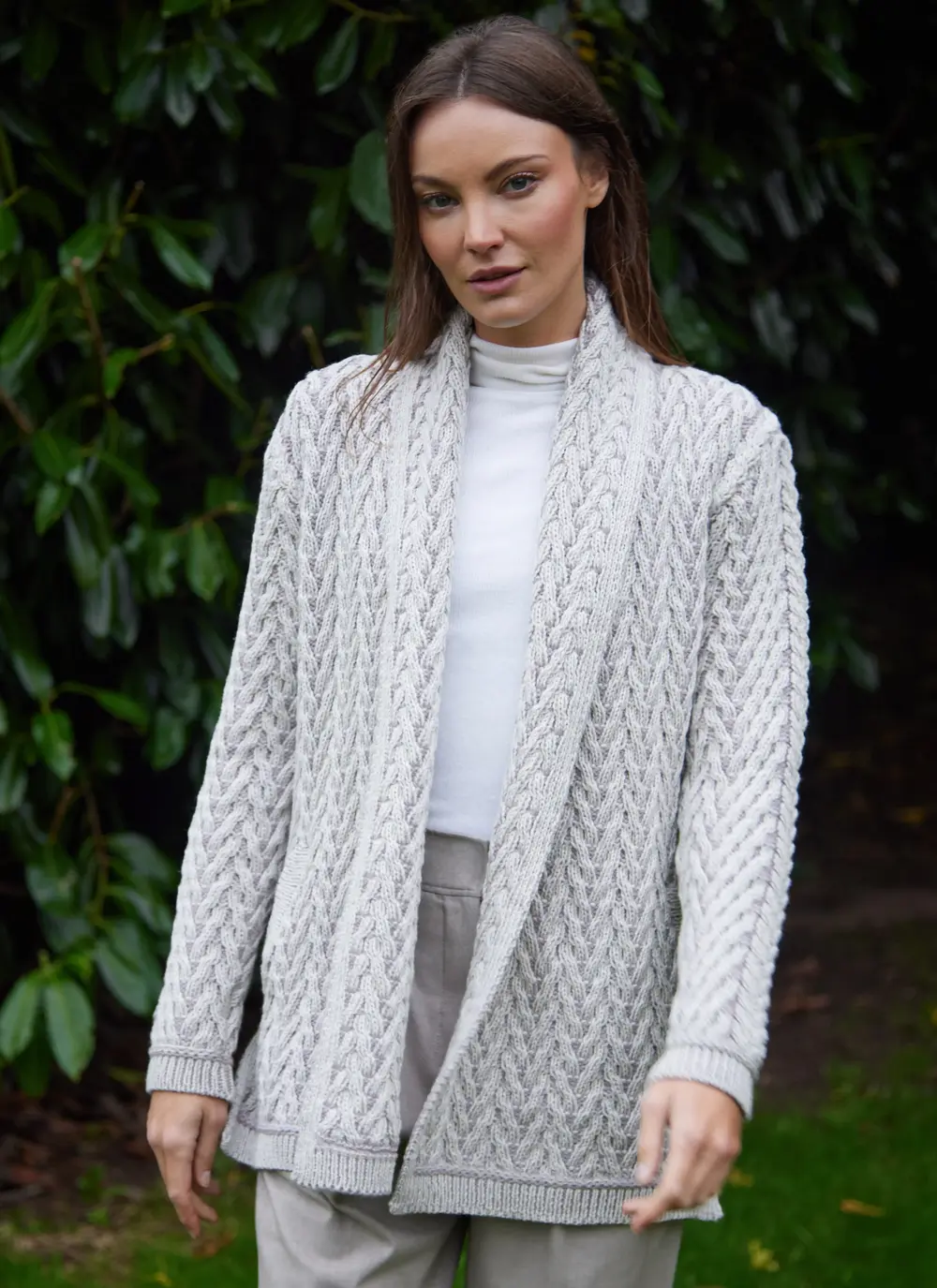 Riona Herringbone Edge to Edge Cardigan