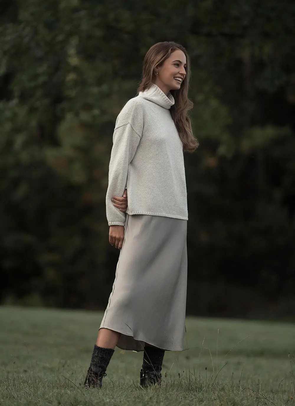 Funnel Neck Slouchy Sweater