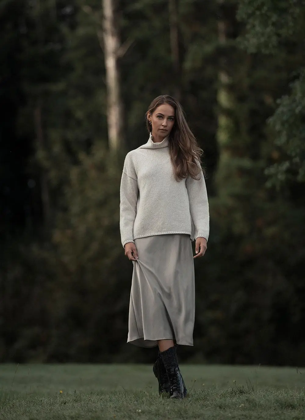 Funnel Neck Slouchy Sweater