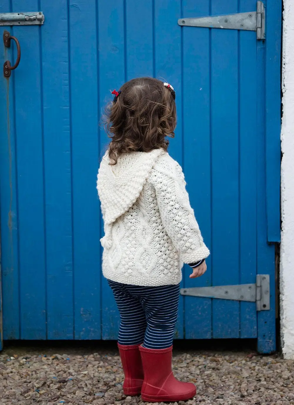 Baby Hand-Knit Aran Hoodie