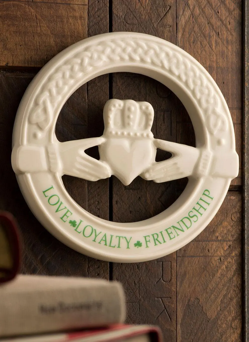 Belleek Claddagh Wall Plaque