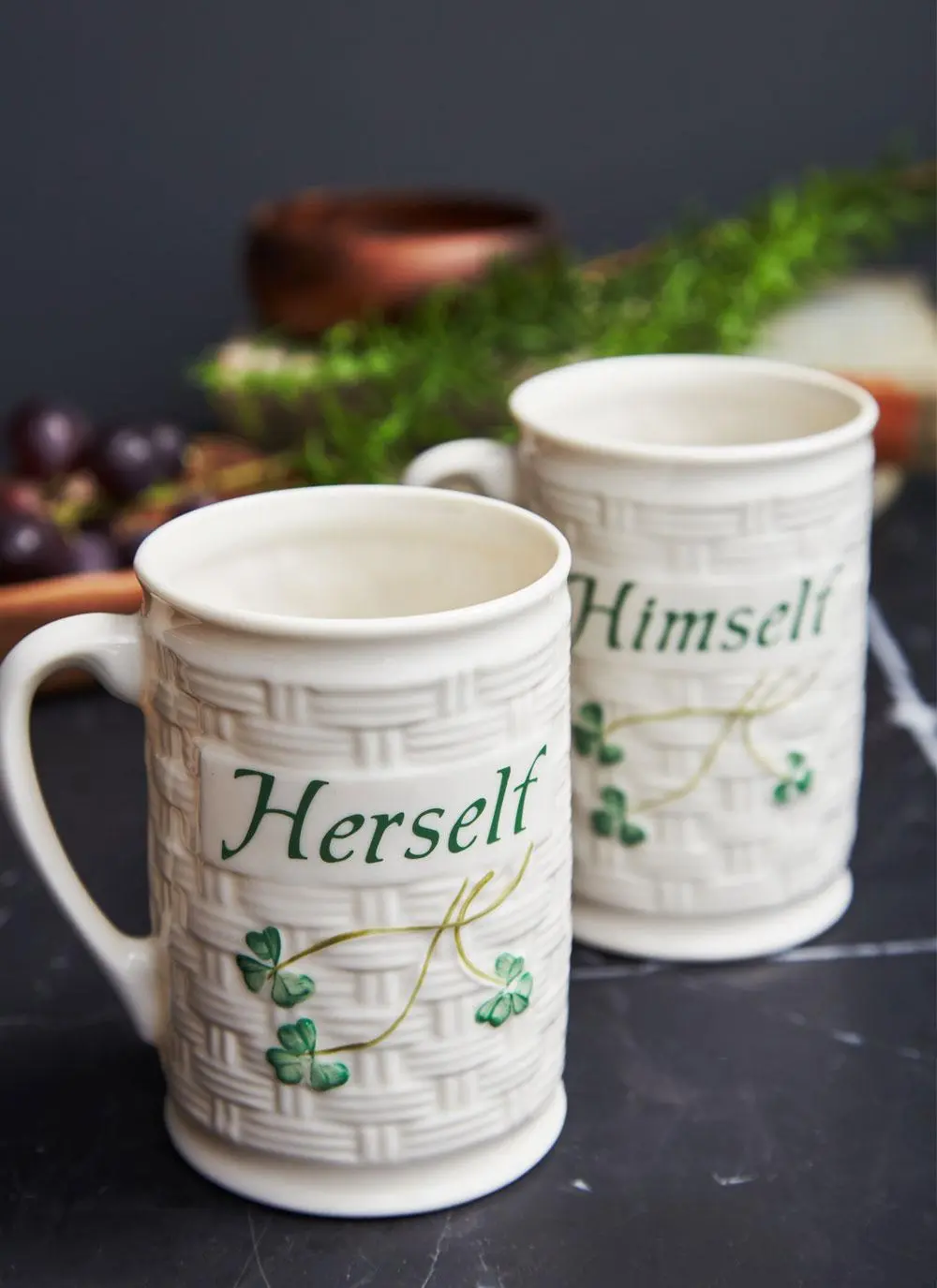 Belleek Himself & Herself Mug Set 