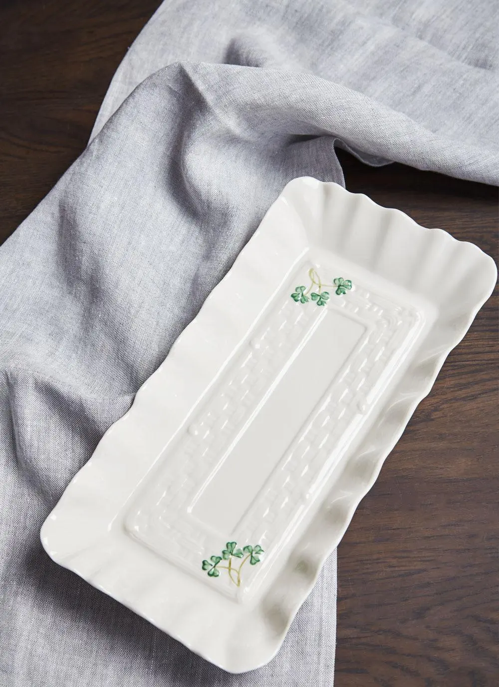 Belleek Classic Shamrock Tray
