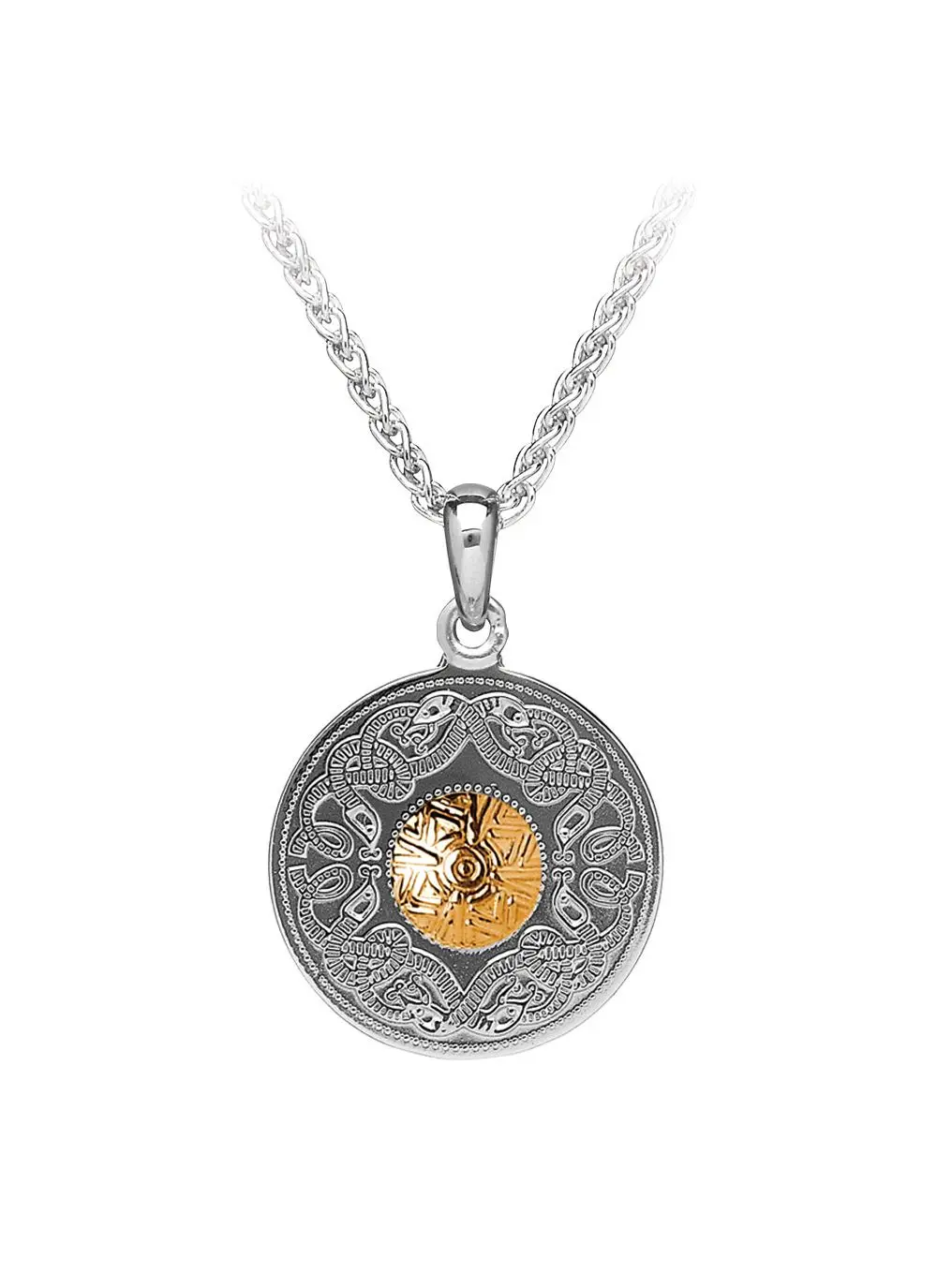 Celtic Warrior Pendant with 18K Gold Bead