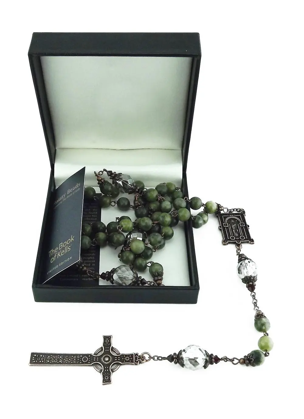 Connemara Marble Book of Kells Rosary Beads