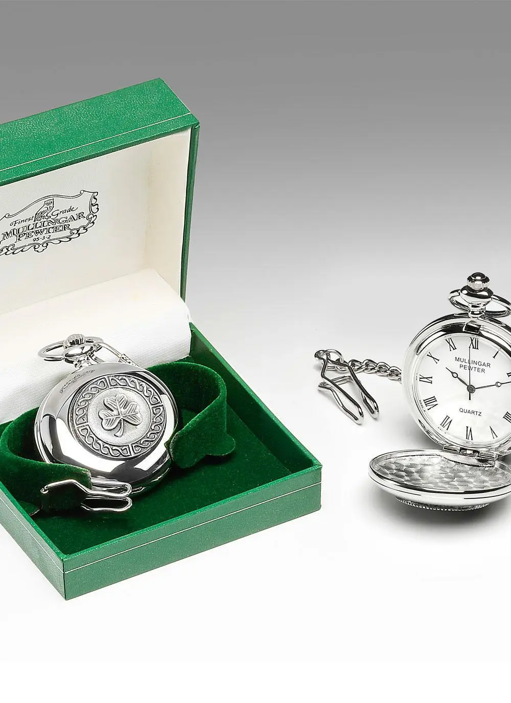 Personalized Celtic Shamrock Pocket Watch