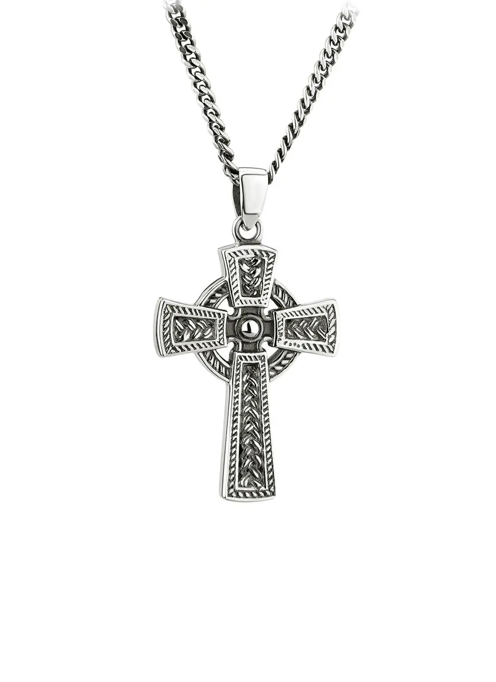 Gents Sterling Silver Celtic Cross Pendant