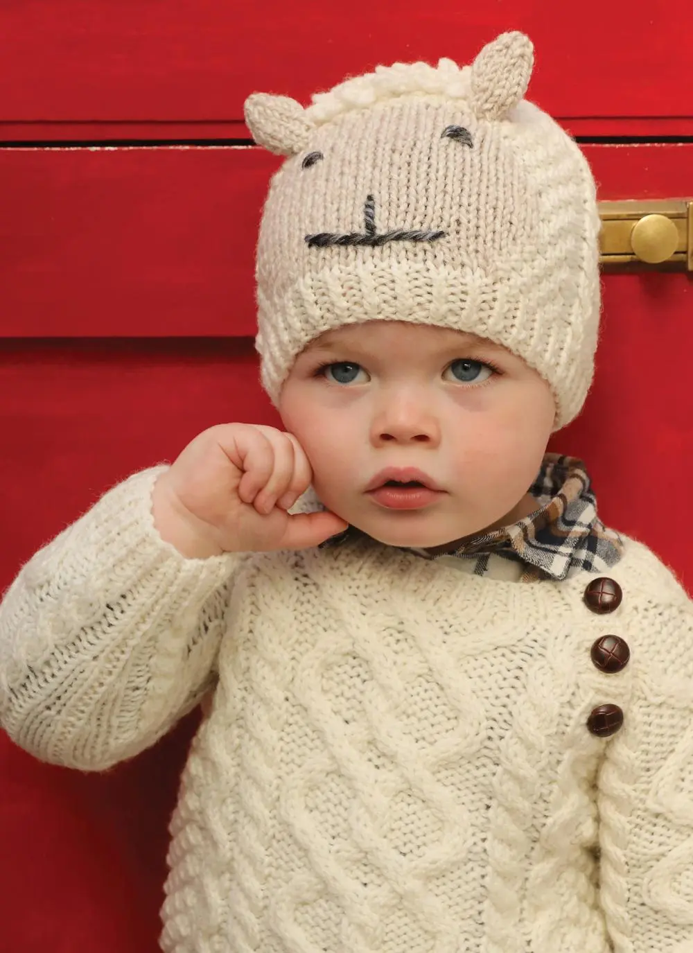 Kids Sheep Beanie with Ears
