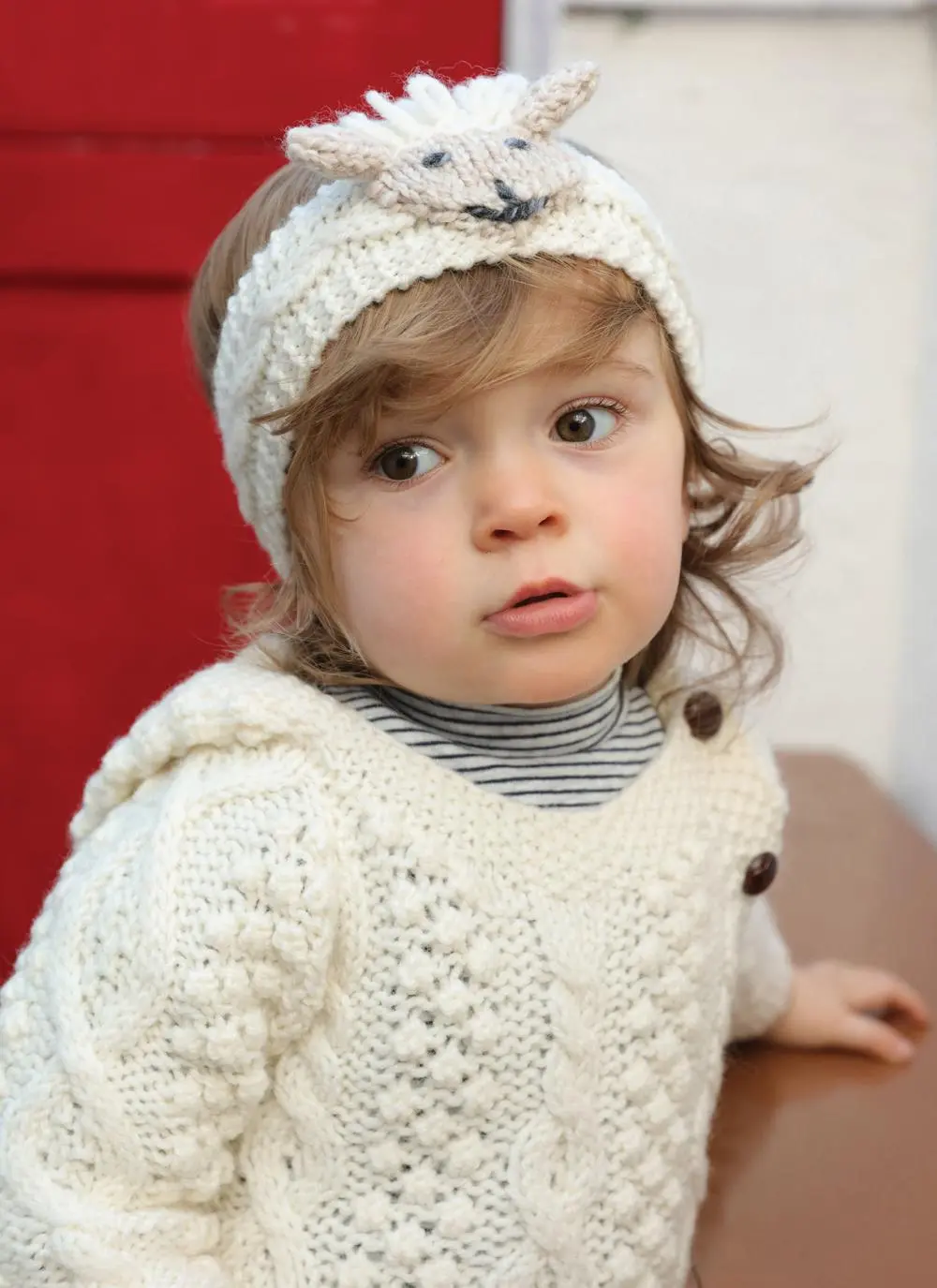 Kids Hand-Knit Sheep Headband