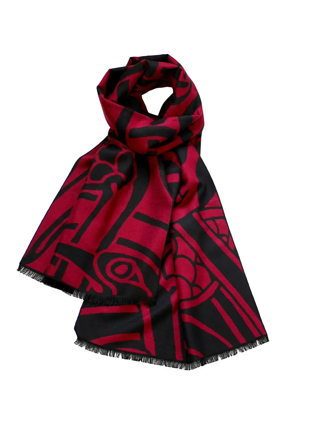 Book of Kells Reversible Scarf - Red & Black