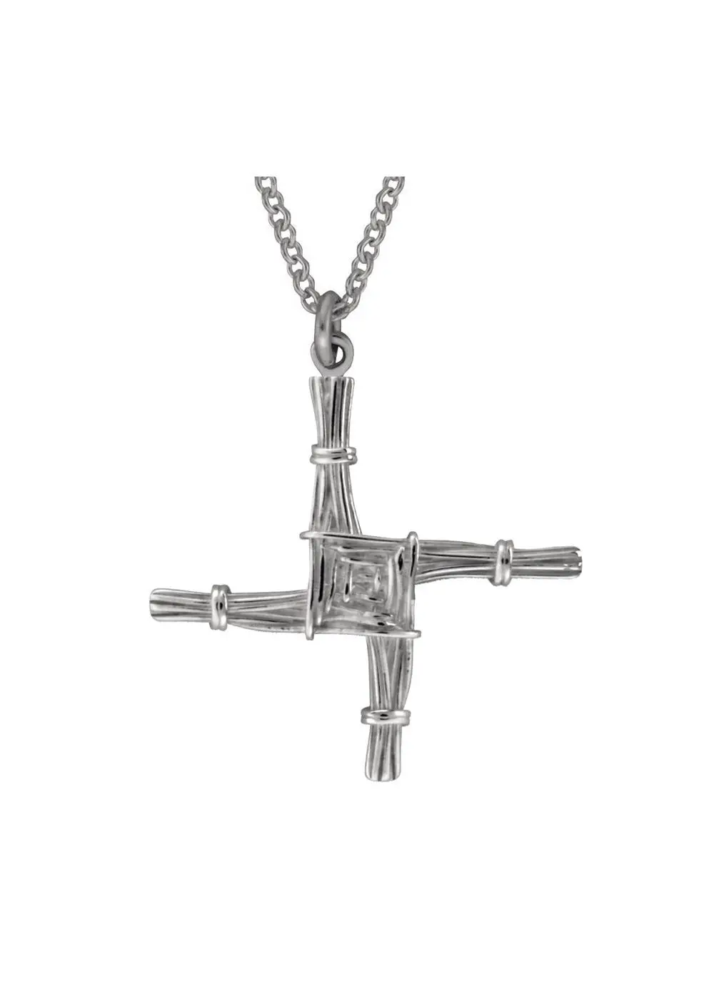 Large Sterling Silver St. Brigid's Cross Pendant 