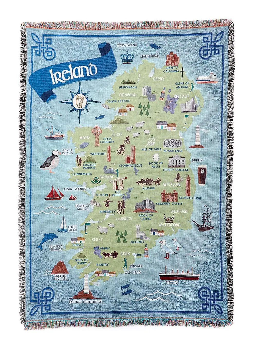 The Map of Ireland Throw