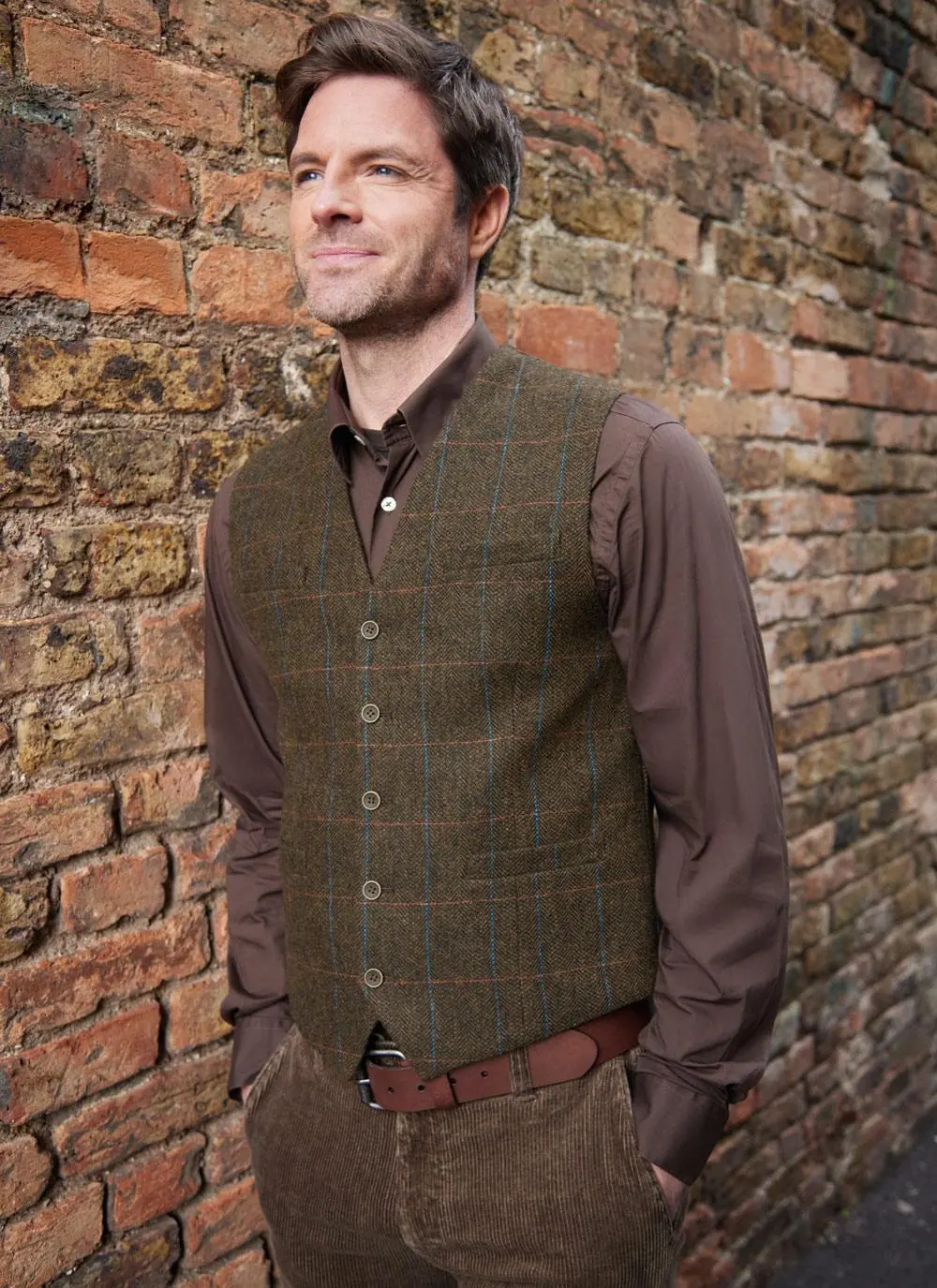 Overcheck Tweed Waistcoat