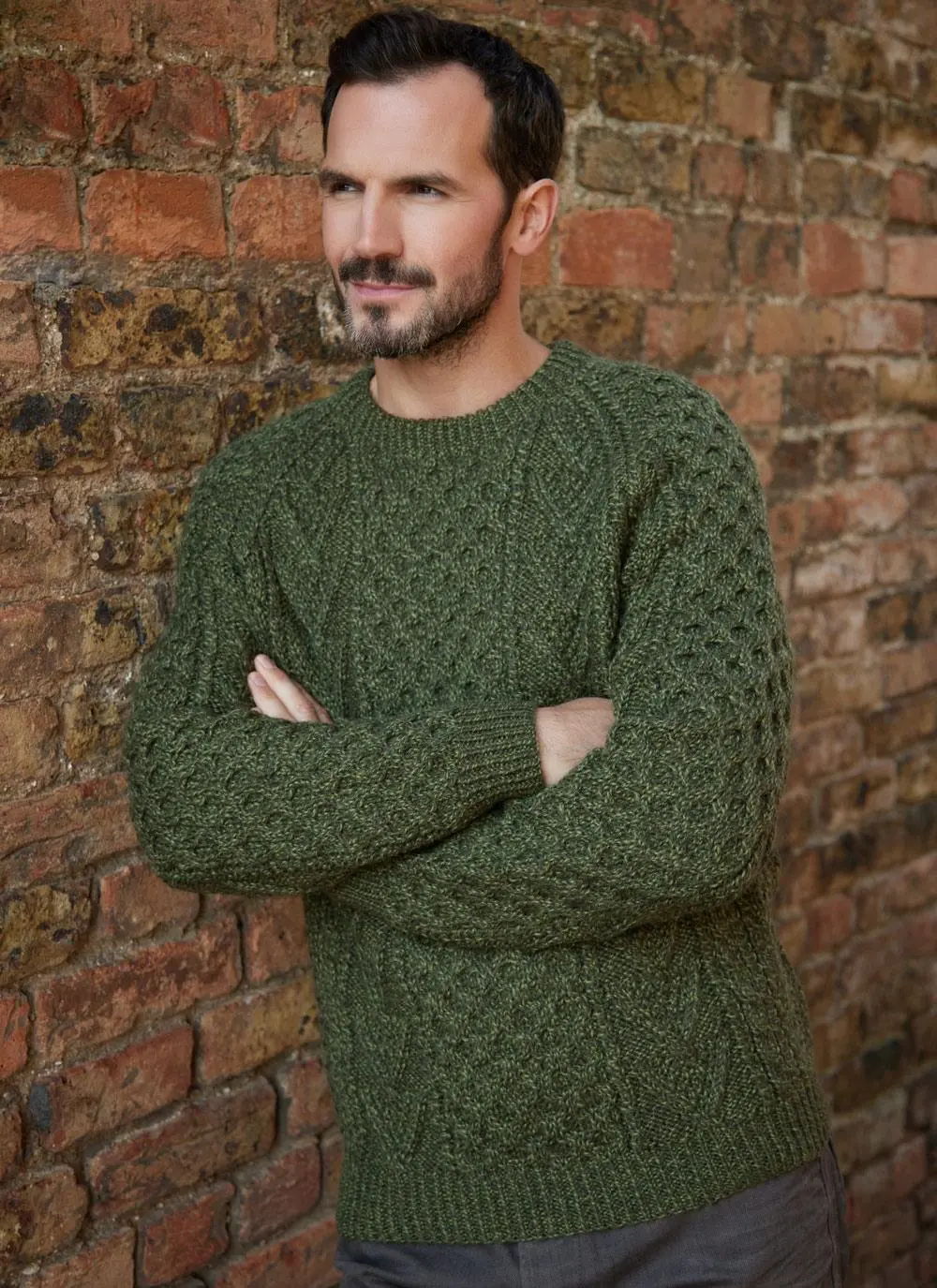 Traditional Hand-Knit Aran Sweater