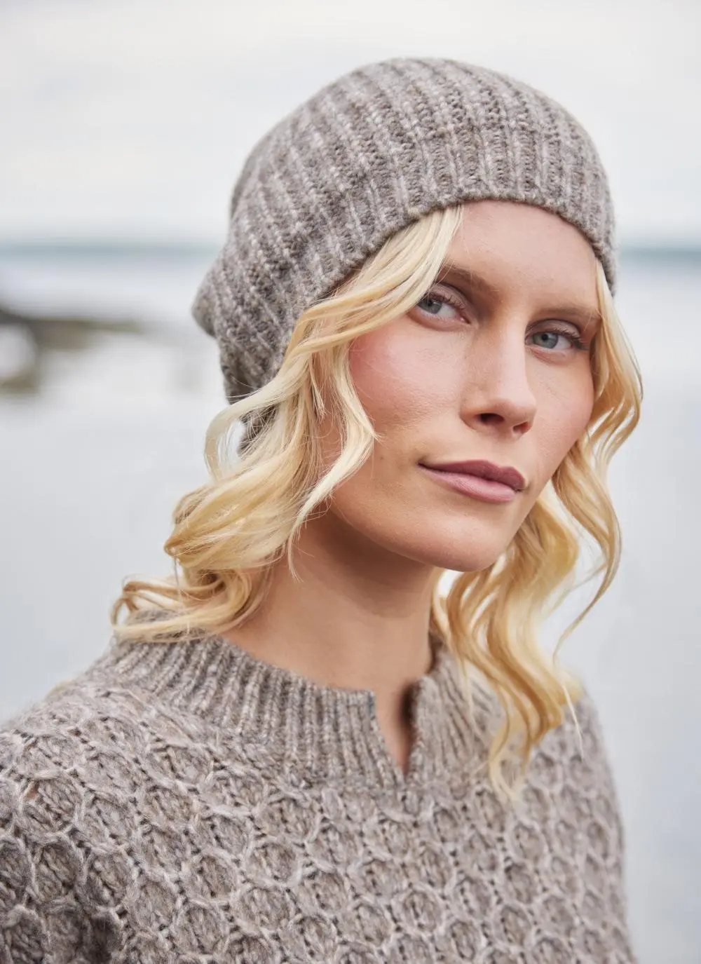 Fisherman Alpaca Ribbed Beanie