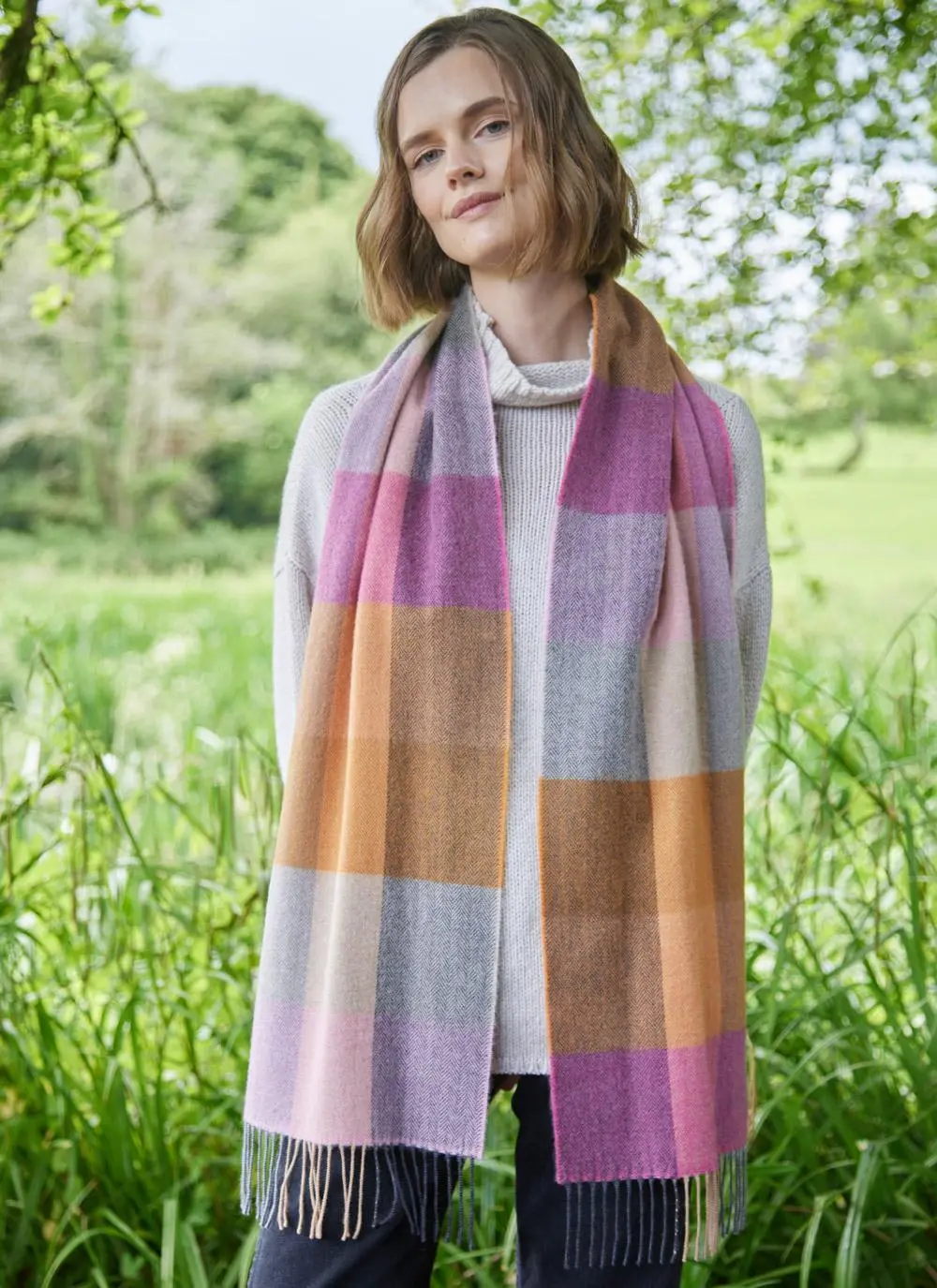 Pink/Orange Check