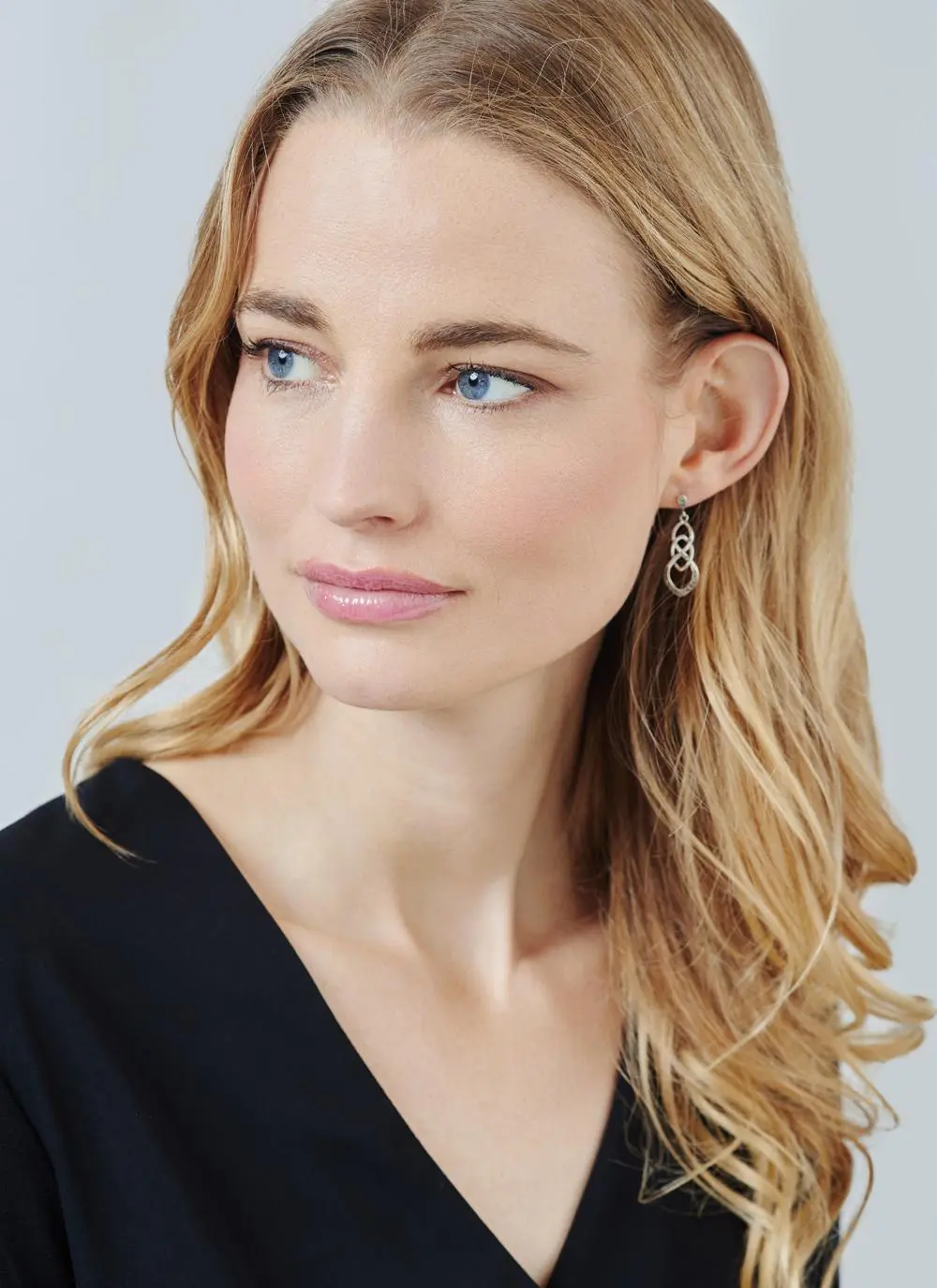 Sterling Silver & Marcasite Infinity Drop Earrings