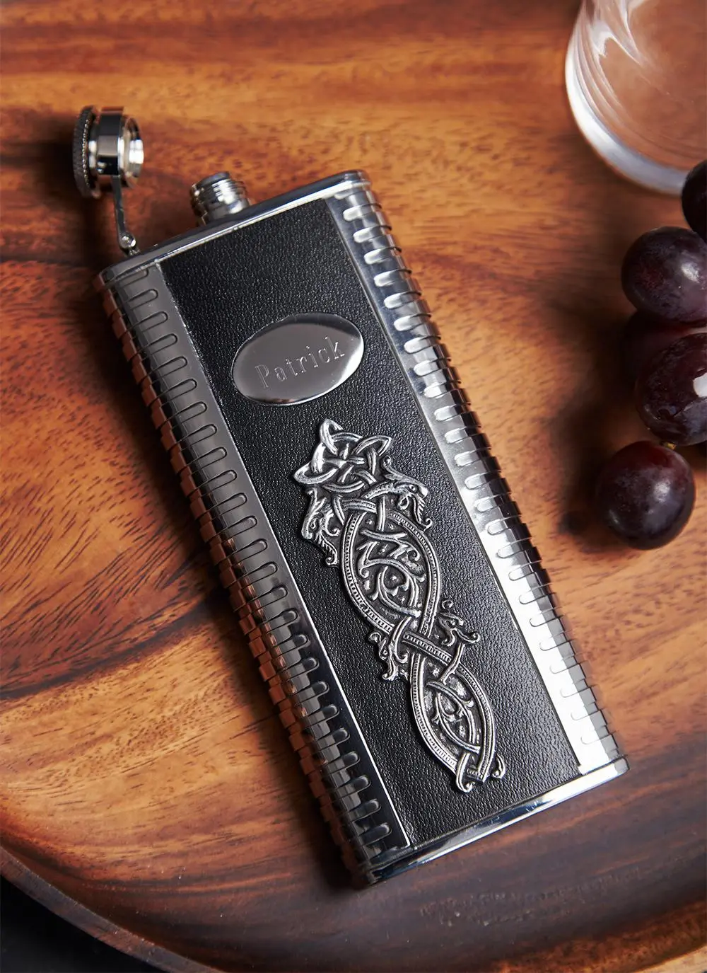 Personalized Celtic Dragon 5oz Whiskey Flask