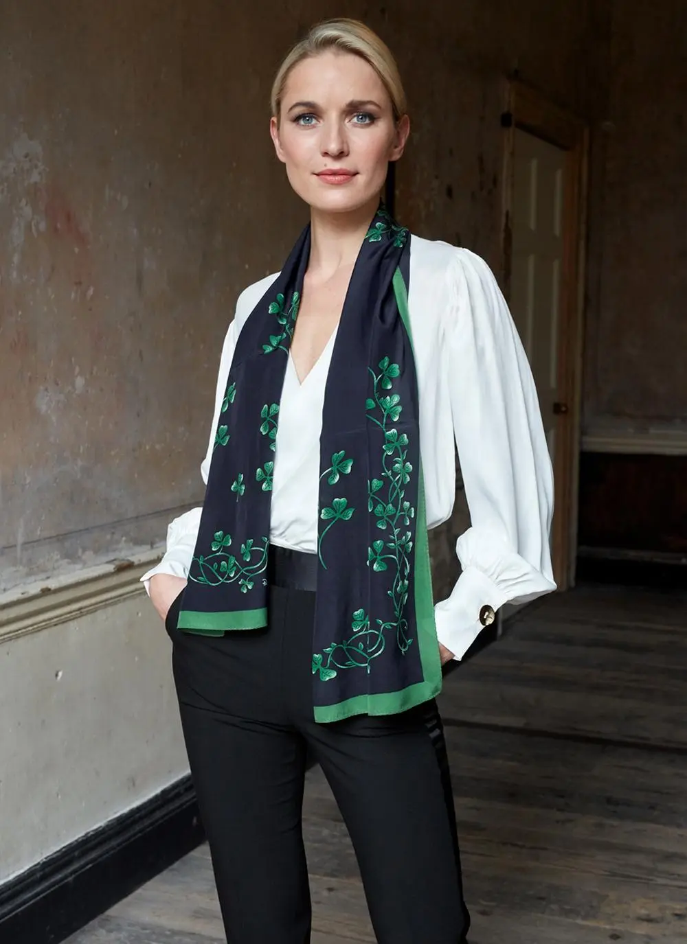 Shamrock Silk Scarf