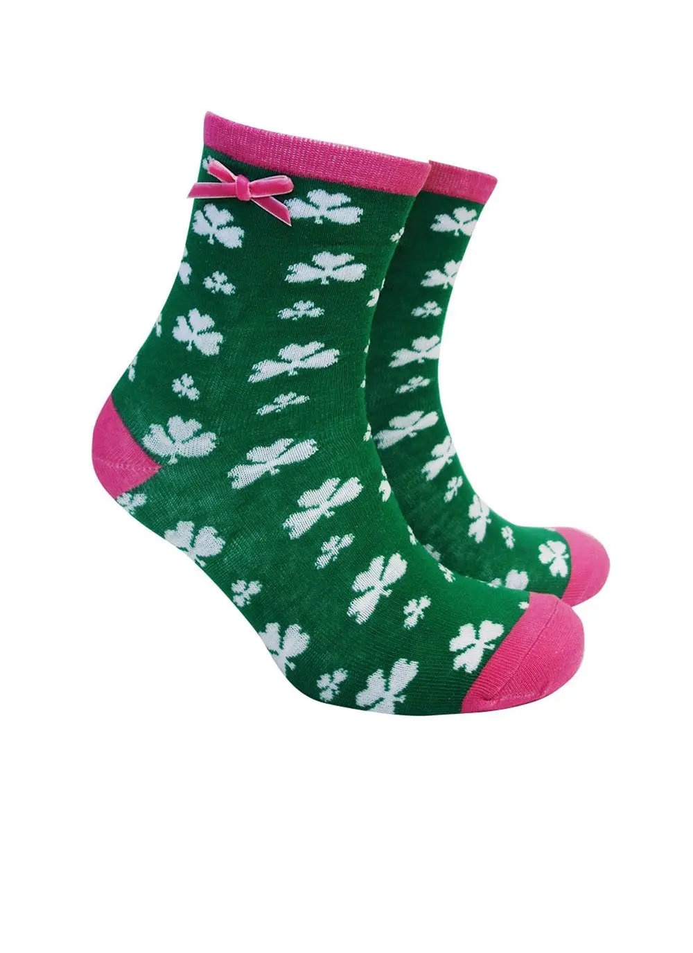 Set of 4 Ladies Shamrock Irish Socks