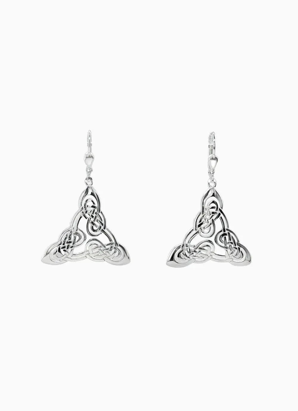 Sterling Silver Celtic Trinity Celtic Earrings