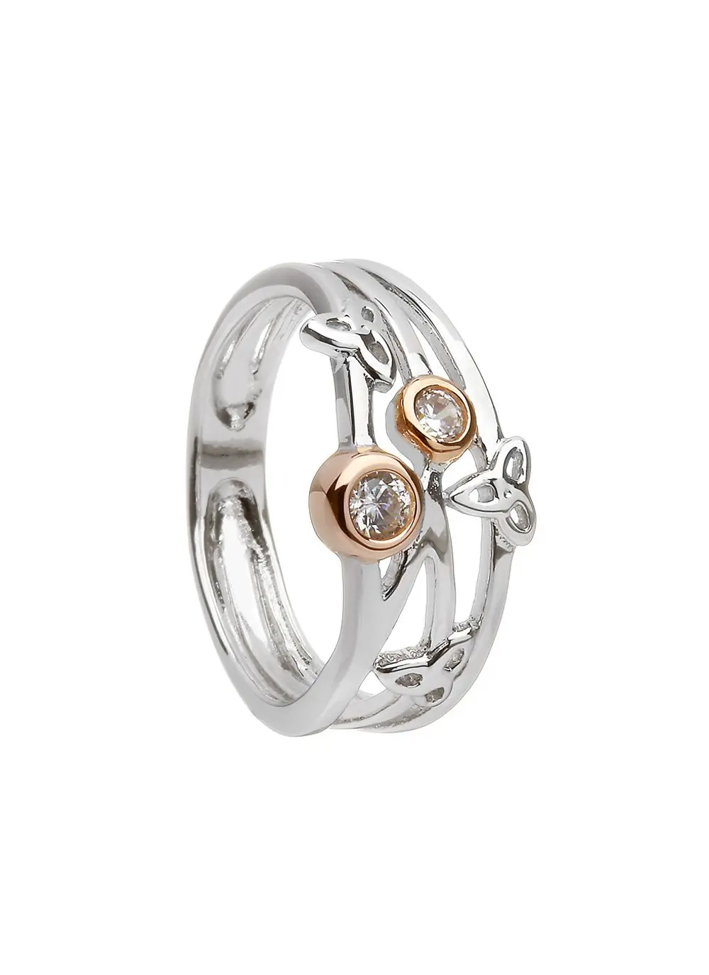 Sterling Silver Triple Trinity Ring