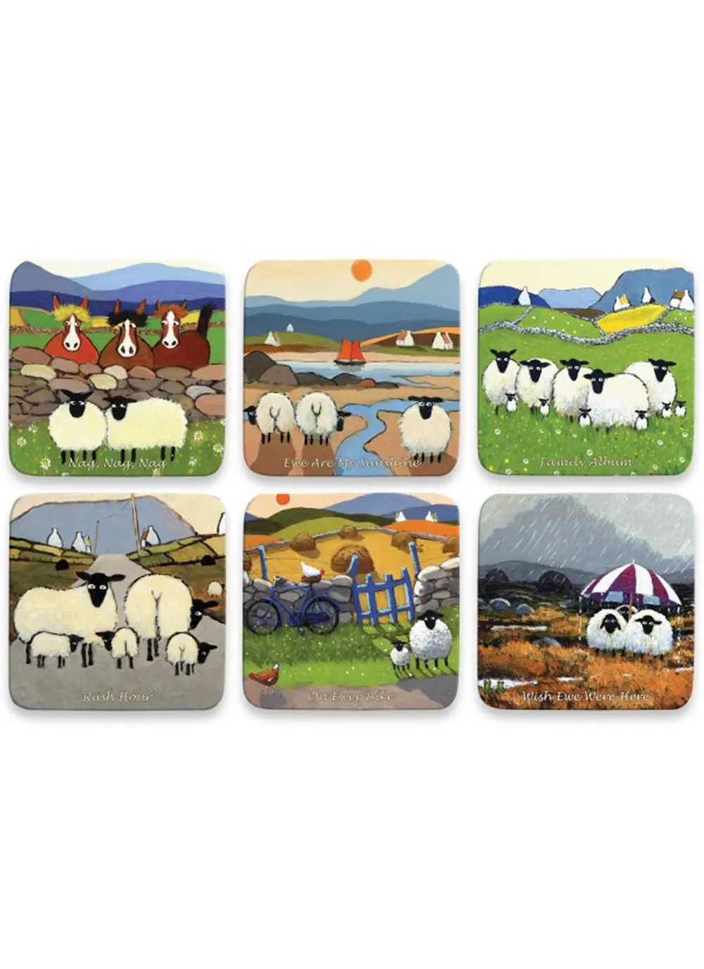 Thomas Joseph Mixed Coasters Set of 6