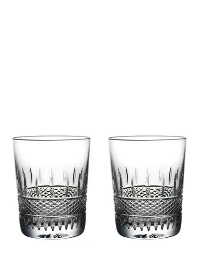 Waterford Crystal Irish Lace Whiskey Glass Set of 2