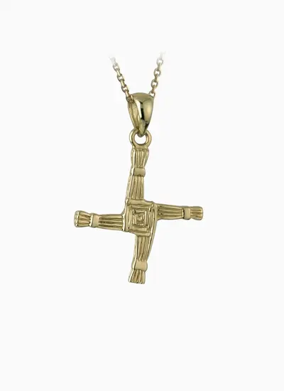 14ct Gold Double Sided St. Brigid's Cross Pendant