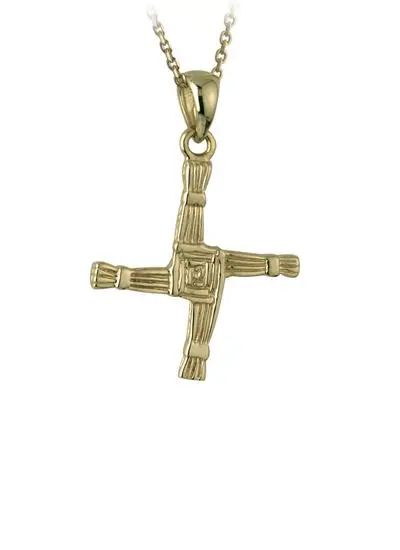 14ct Gold Double Sided St. Brigid's Cross Pendant