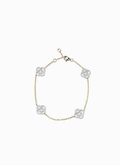 14K Gold Celtic Bracelet with Ethical Lab Diamonds