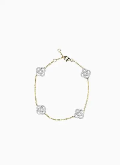 14K Gold Celtic Bracelet with Ethical Lab Diamonds