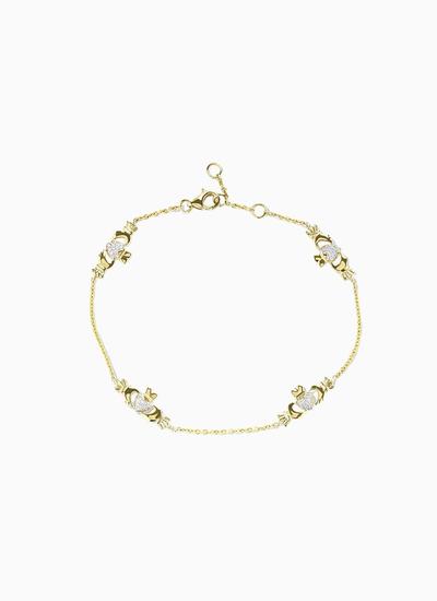 14K Gold Claddagh Bracelet 