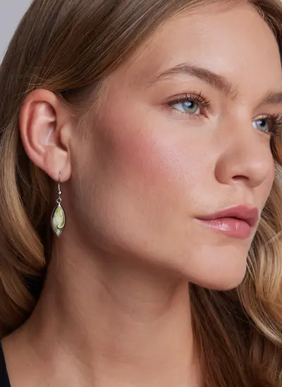Silver Plated Connemara Marble Drop Earrings