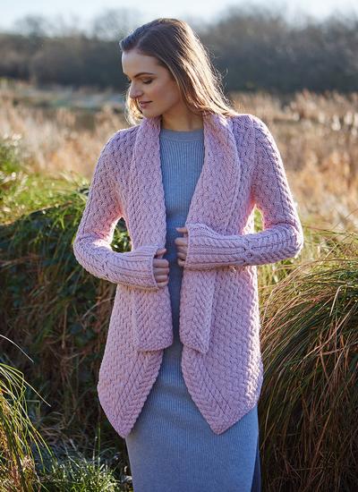 Glenross Waterfall Cardigan in Silver 
